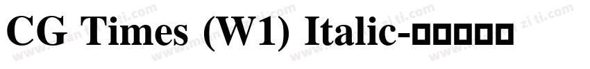 CG Times (W1) Italic字体转换